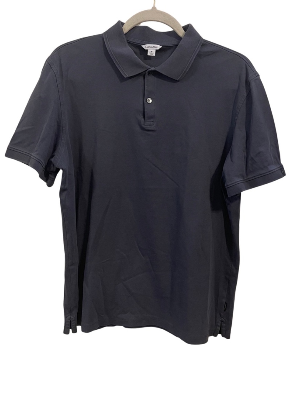 Calvin Klein Charcoal Gray Cotton Polo